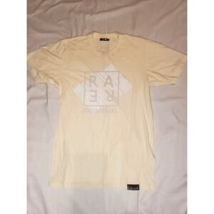 Pink Dolphin Men's Shirt Size Large Off White "Rare Individual" Made In The USA